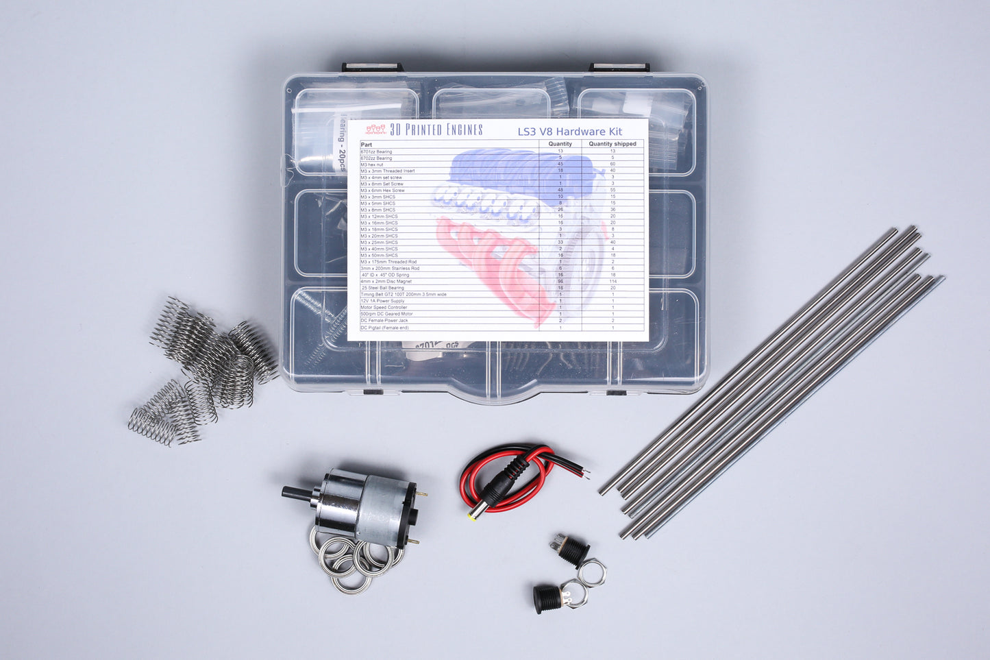 V8 Engine Model - Hardware Kit